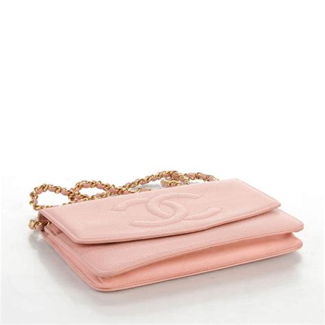 chanel pink woc caviar|CHANEL Caviar Timeless CC Wallet on Chain WOC Pink.